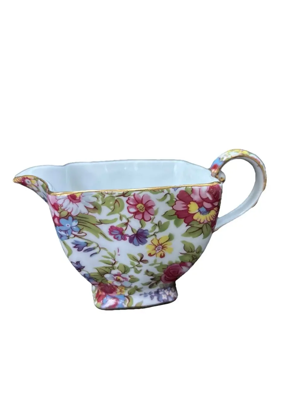 Vtg Godinger Royal Cotswolds Creamer English Tradition Floral Chintz Porcelain